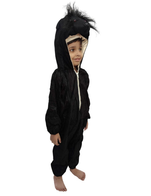 BookMyCostume Chimpanzee Gorilla Black Monkey Animal Kids Fancy Dress Costume